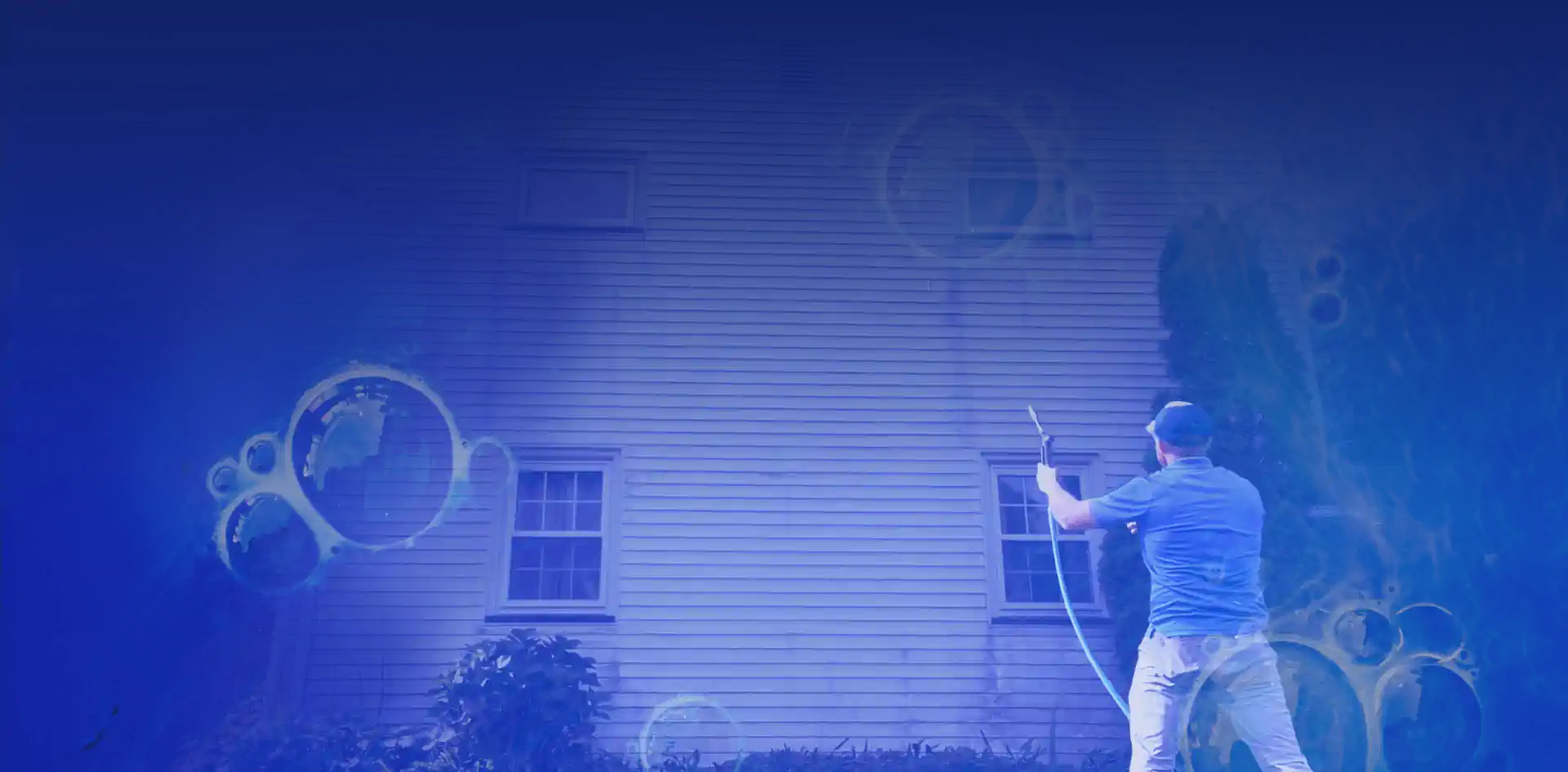 Photo of a house being powerwashed by Eastside Softwash